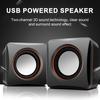 1 Çift Kablolu Hoparlör Taşınabilir USB Güç Kaynaklı Mini Hoparlör 3.5 Jack Subwoofer Hoparlör Bilgisayar Dizüstü Bilgisayar için