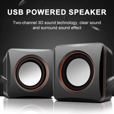 1 Pair Wired Speaker Portable USB Powered Mini Loudspeaker 3.5 Jack Subwoofer Speaker for Computer Laptop