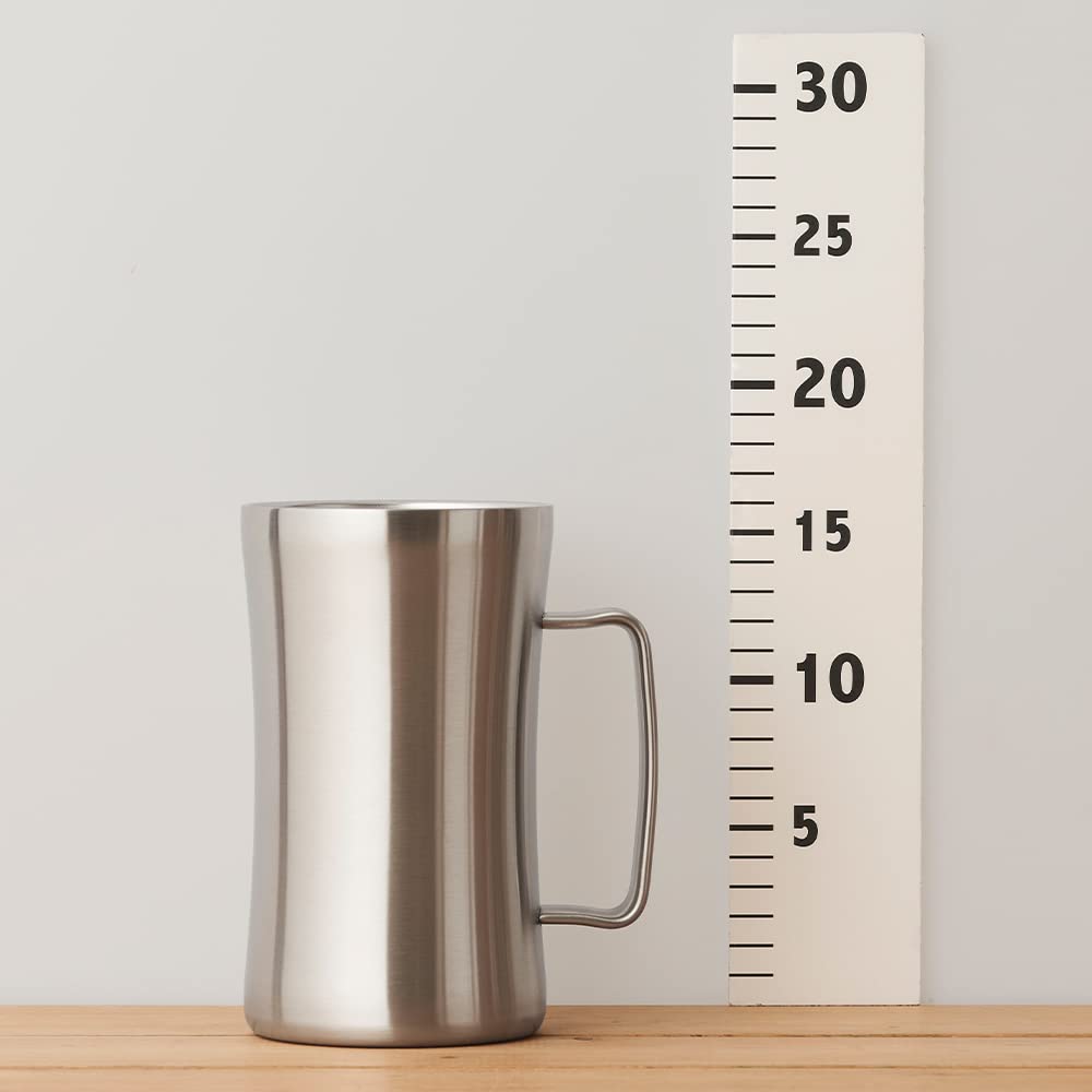 Mega Mug Ready To Dishwasher Thermal Cold Vacuum Beer Highball Silver Doshisha 1000ml, Drink, Safe, Insulation, Insulation, Insulation, Mug, Mug,