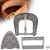 Antique Silver Alloy Waist Buckle Vintage Style Handmade Belt Buckle  Western Wear