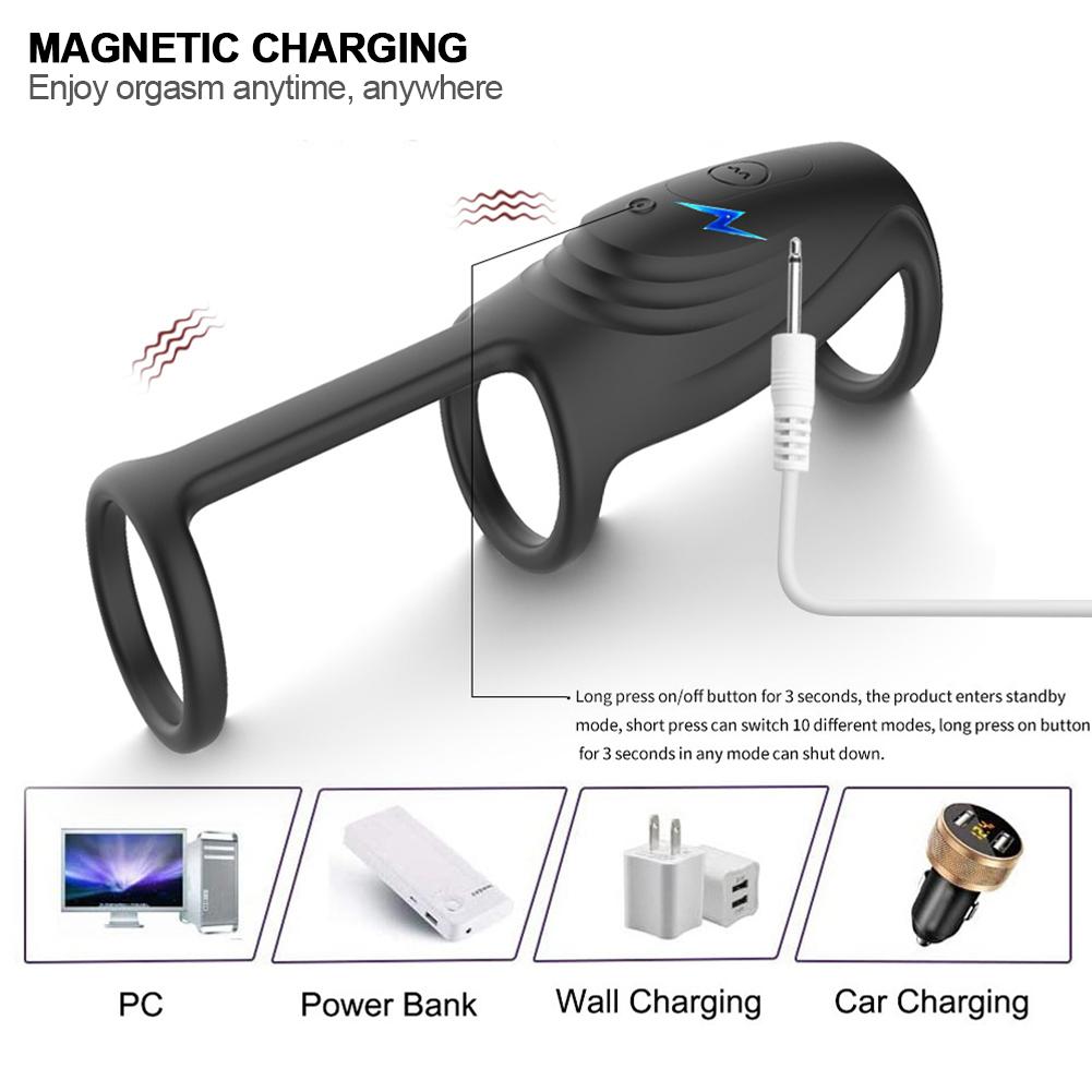 Vibrating Cock Ring for Man Penis Sleeve Vibrator Couples Adult Sex Toys for Men Women Male Vibrators