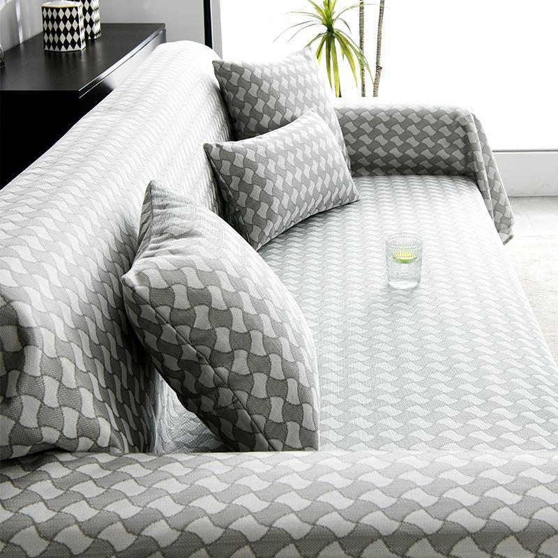Summer Ice Silk Sofa Cover Cloth Simple And Light Luxury Advanced Sense A Whole Non -Slip Full Cover Towel Modern High -End Sofa Towel