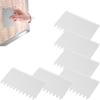 Rectangular Toothed Confectionery Scraper COMB SET 6 Pcs HENDI 554173
