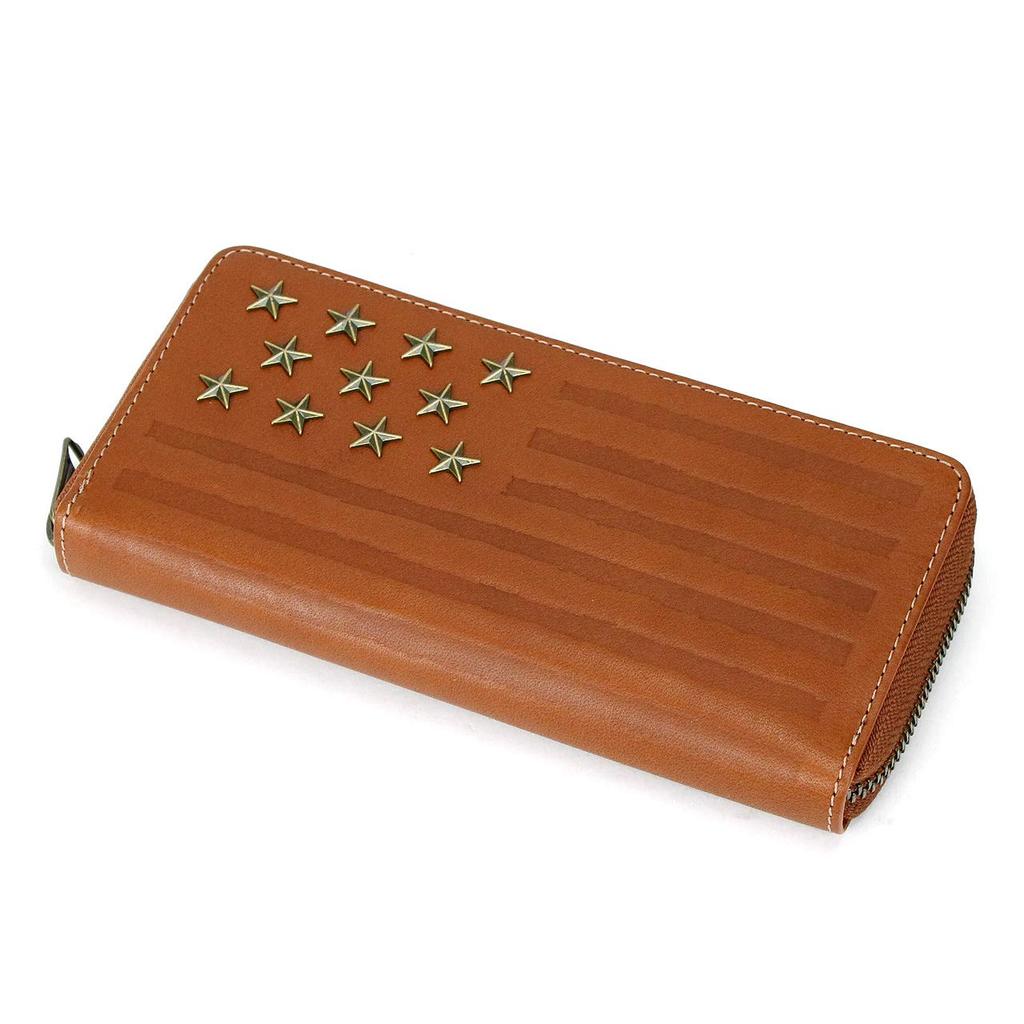 Round Zipper Long Wallet with Coin Purse Ferne AX9003 Chocolate 43 [Avirex]