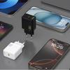 Ładowarka sieciowa USB-C z kablem USB-C - iPhone Lightning GaN PD 20W - czarna