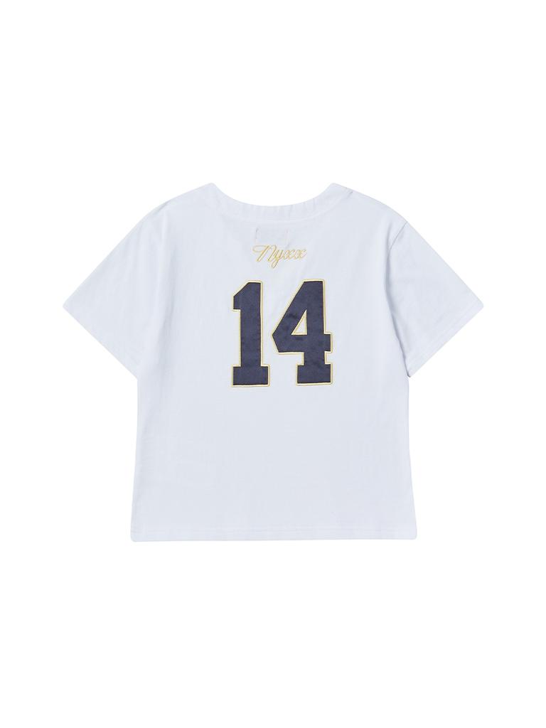 NYXX Crop Uniform Number 14 Tee White