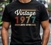 Casual Fashion 1977 Vintage Limited Edition T Shirt 49th Anniversary Funny Gift for 49th Birthday for Both Men and Women