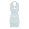 Off White Womens/Ladies Bandana Print Mini Dress