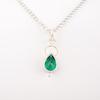 Chrome Diopside Gemstone 925 Sterling Silver Jewelry Teardrop Chain Pendant1.40" PP-12-5