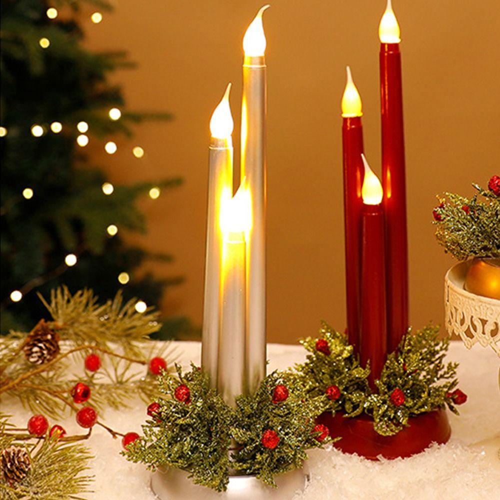Flickering Christmas LED Candles Light Luminous Electric Candle Tealight  Wedding Party