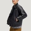 Adidas Originals Mens Black Denim Jacket Three Stripes Chinese Style KR5066 Unisex Jackets KR5066