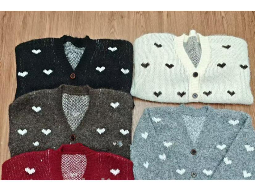 Korean Dongdaemun Women's Cozy Winter '25 Thick Knitted Cardigan Sweater