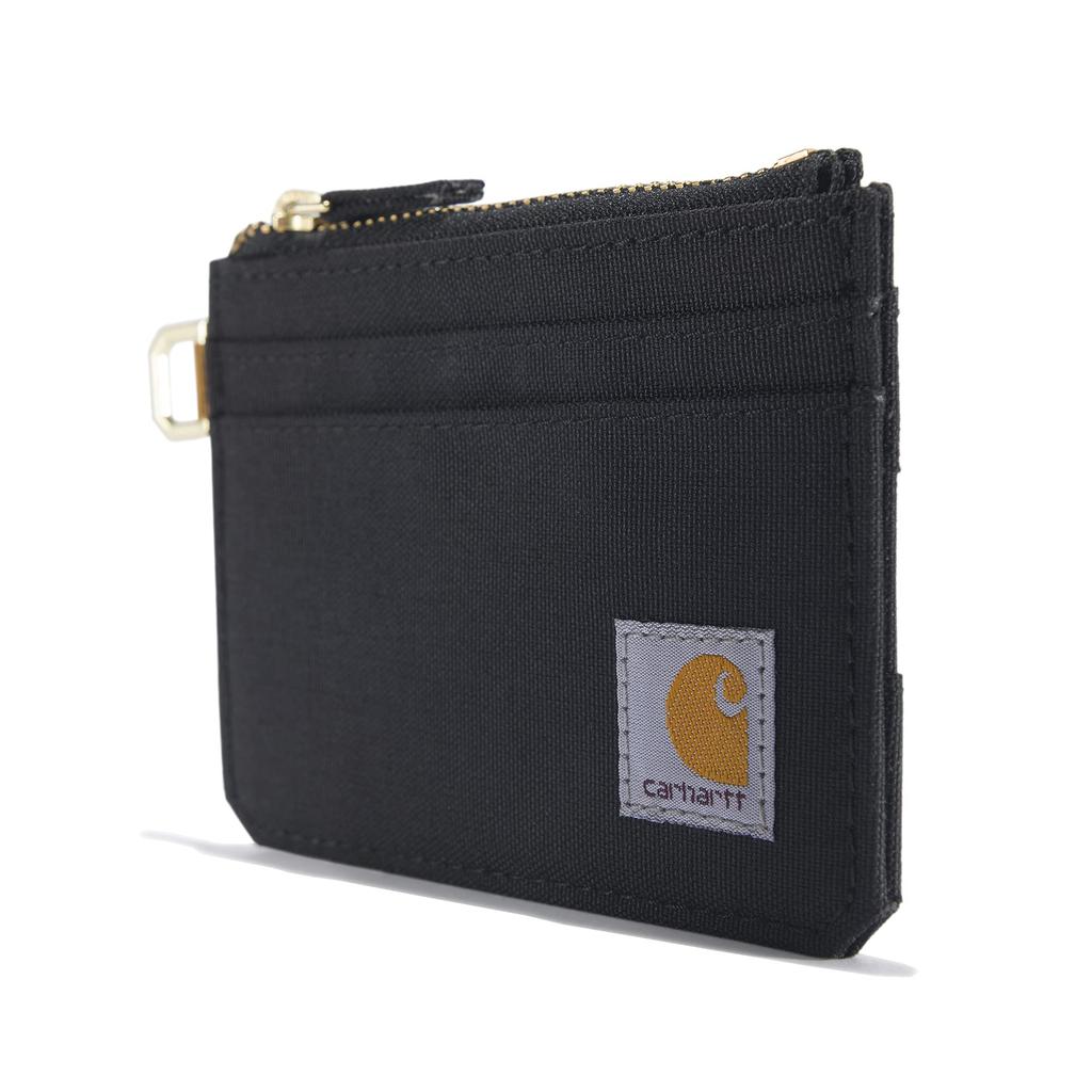 Carhartt Casual Nylon Duck Zipper Cardkeeper Nylon Duck Zipper One Casual Nylon Duck Zipper Cardkeeper Wallet Women's Wallet, (Black), Size,