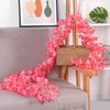 1.8m 256 Simulated Artificial Sakura Flower Garland Hanging Vines for Spring Home Room Wedding Party Decor