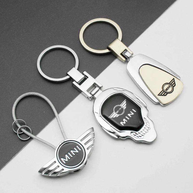 1Pz Portachiavi per Auto Fibbia Portachiavi in Pelle PU Anello Portachiavi Accessori Auto Per Mini Cooper R55 R56 R57 R58 R59 F54 F55 F56 F60 Logo cnjaw55
