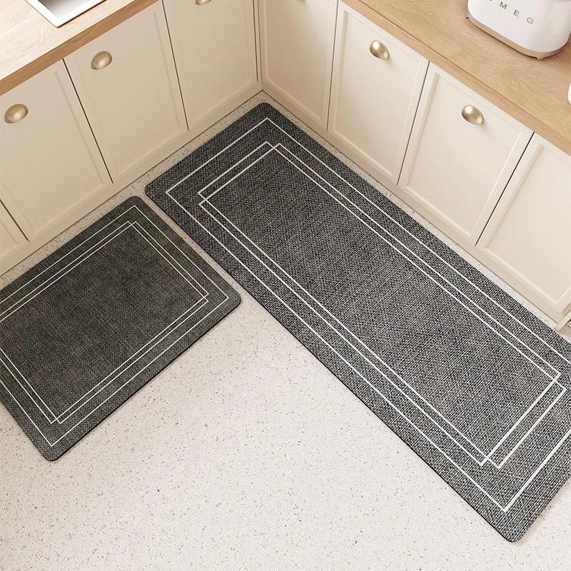Kitchen Floor Mat Diatom Mud Pvc Mats Absorbent Washable Anti-slip Carpet Oil Absorbent Foot Rugs Alfombra Cocina