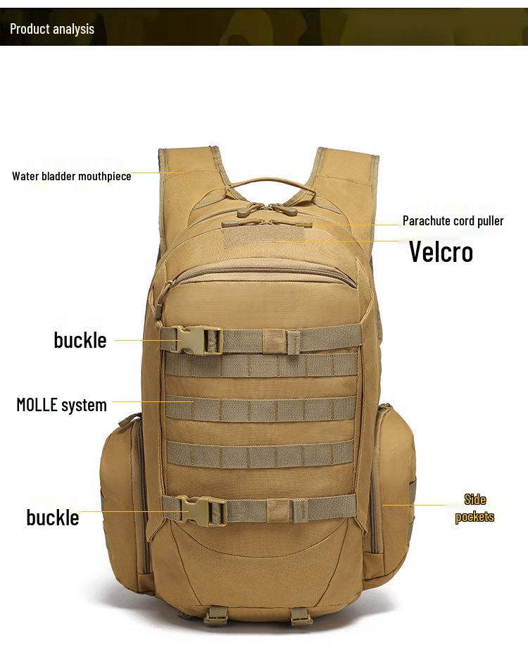 Men's Large Capacity Outdoor Hiking and Travel Backpack - Scratch & Wear-Resistant