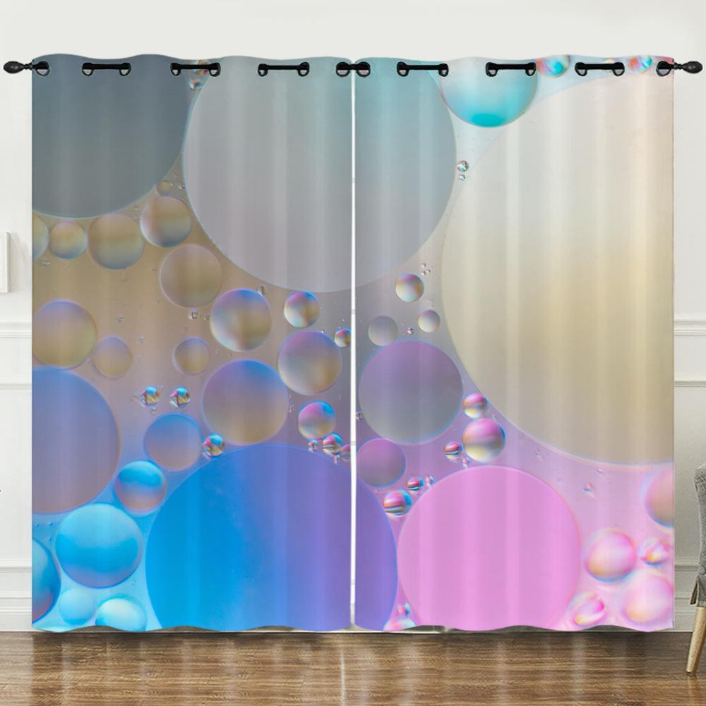 Curtain Dew 3D Digital Printing Blackout Curtain Punching