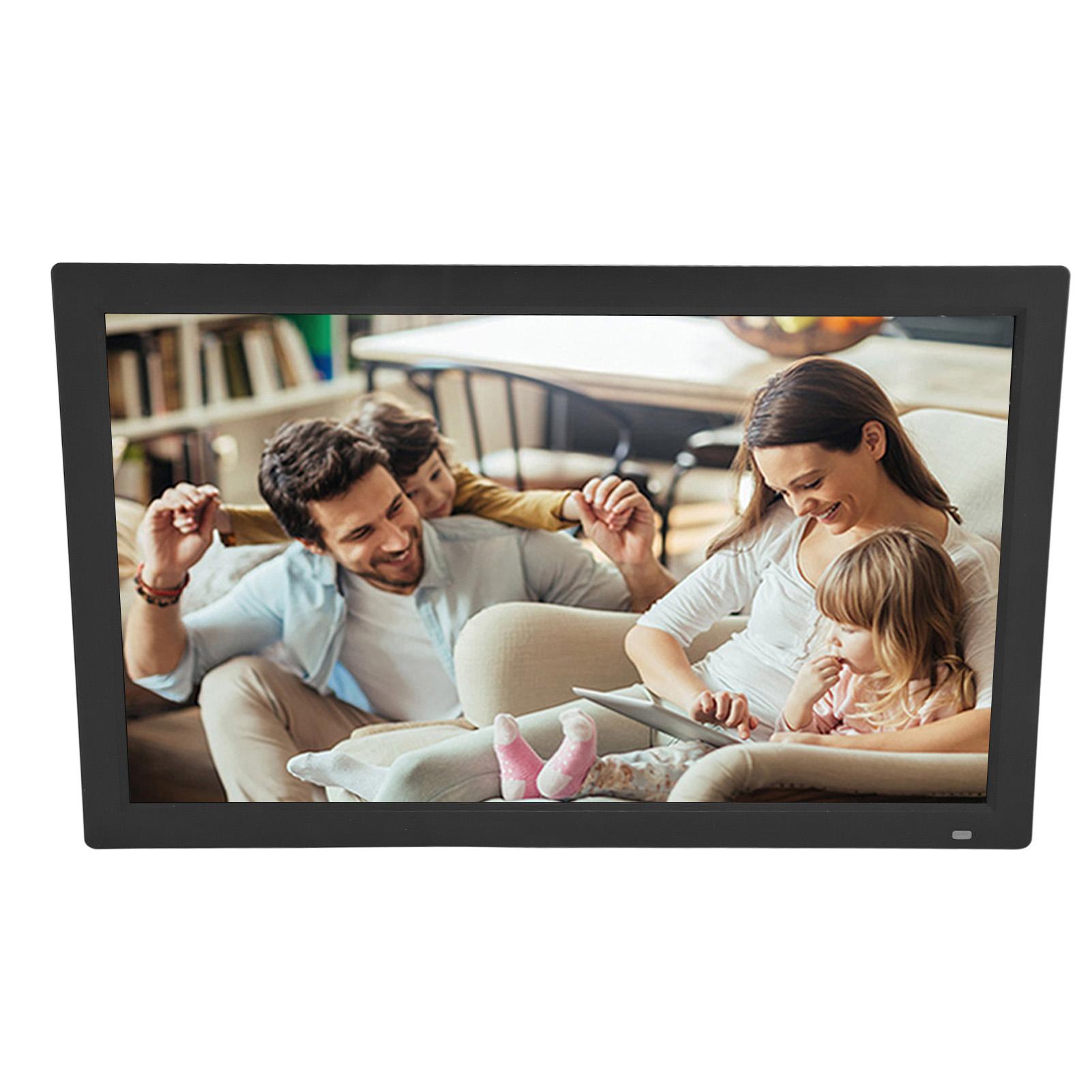 

21,5-дюймовая цифровая фоторамка 1920x1080 IPS HD экран Музыка Слайд-шоу Календарь Время Цифровая EU Plug