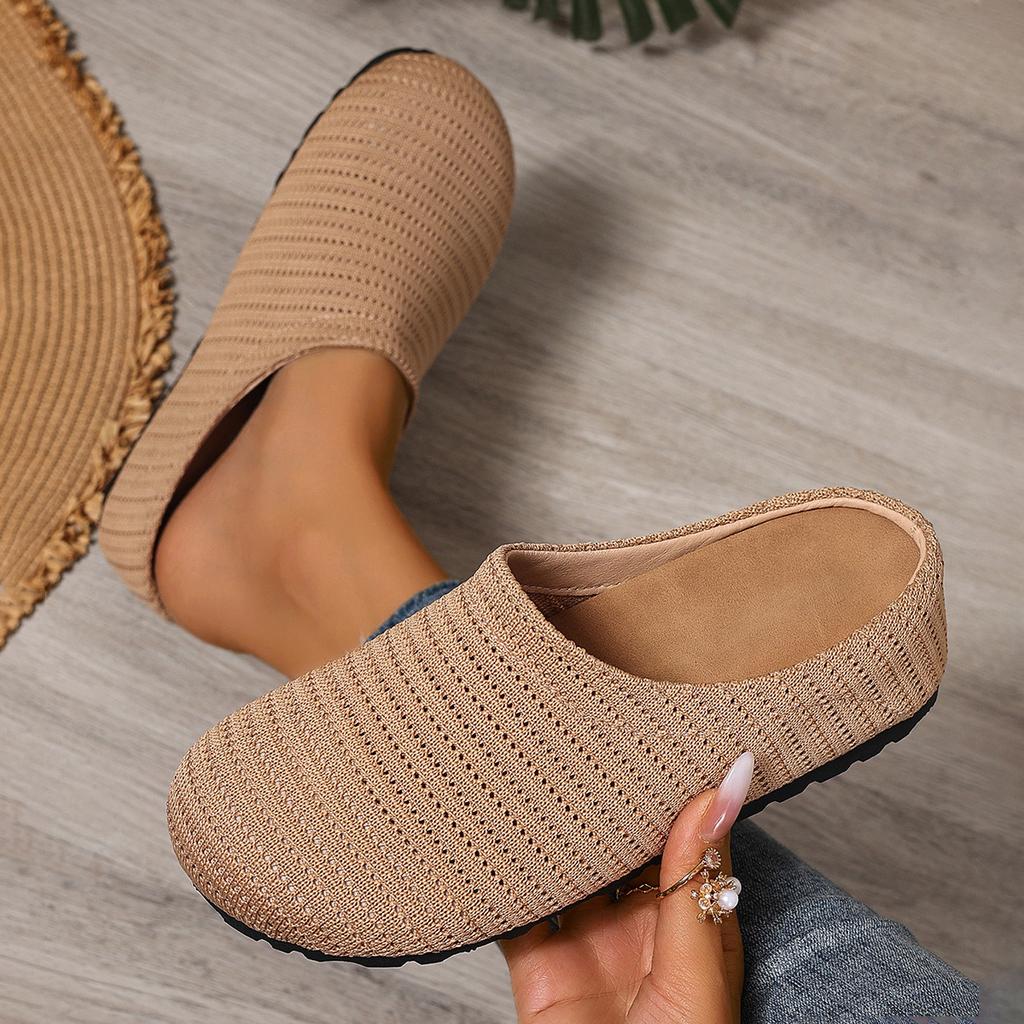 Pinti moteriški plokščiapadžiai šlepetės elegantiški seklūs mulų batai vasaros naujos mados šlepetės 2025 vaikščiojimui jaukios minkštos sandalės