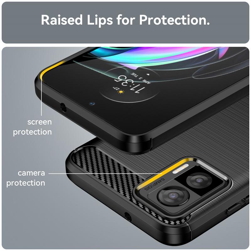 For Moto Edge 30 Neo Case For Motorola Moto Edge 30 Neo Cover Soft TPU Back Carbon Fiber Phone Case For Moto Edge 30 Neo Fundas