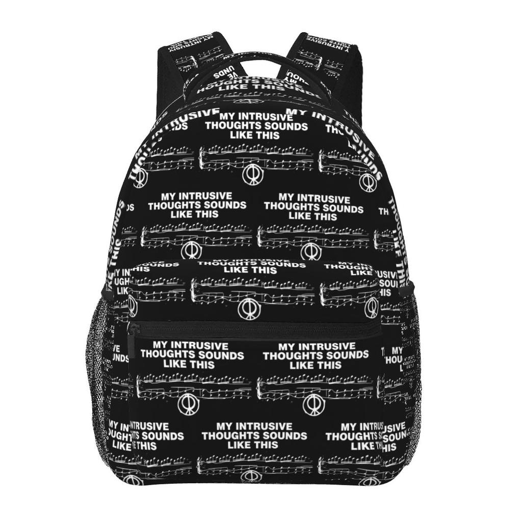 Ghost Trippy Vaporwave Halloween Techno Rave EDM Music School Daily Pack School Carrier Daypack for Men Women School Bag Carry Bags