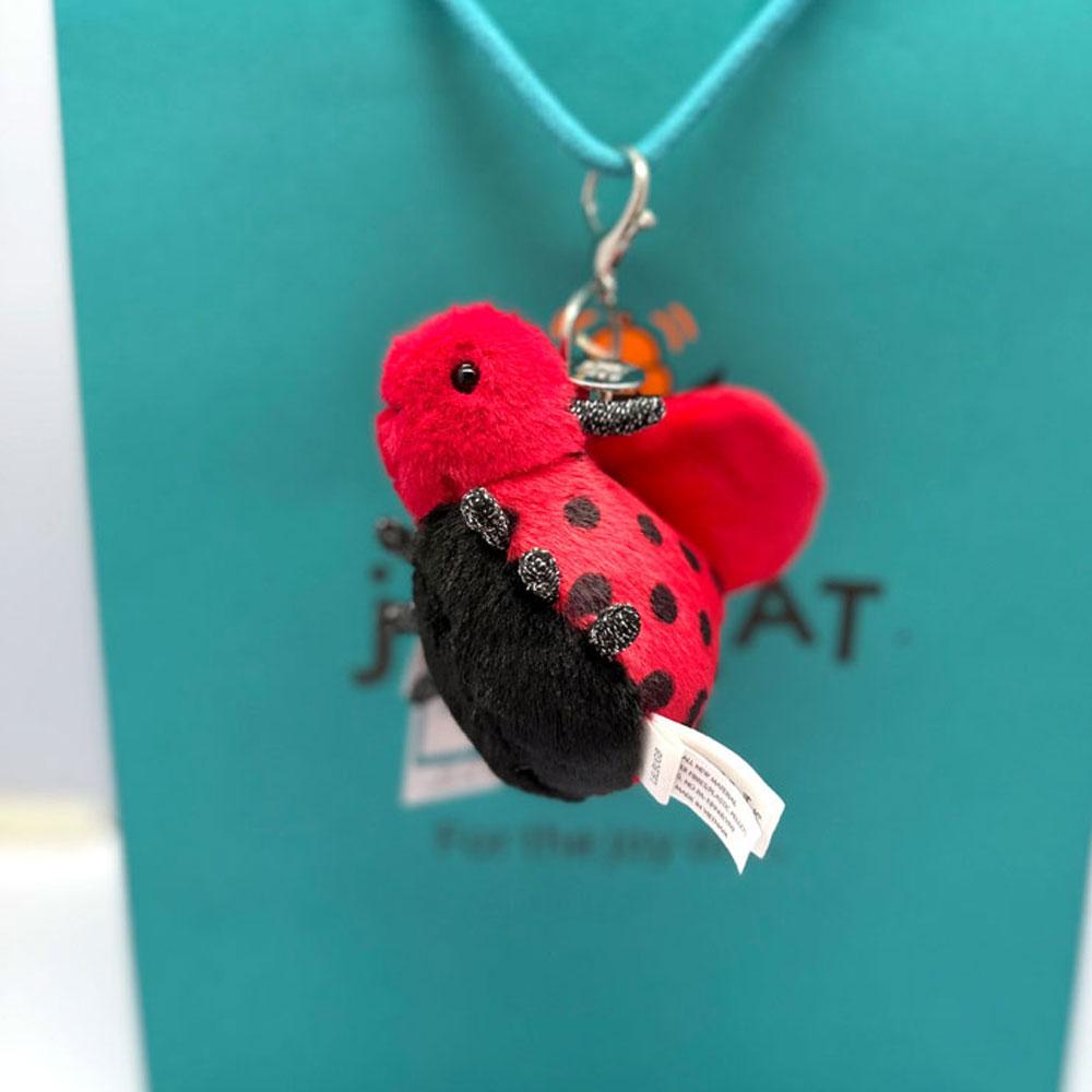 New JC Coffee Bean, Marshmallow, Ladybug, Frog, and Macaron Dessert Keychain & Bag Charm — Plush Toy Gift for Friends
