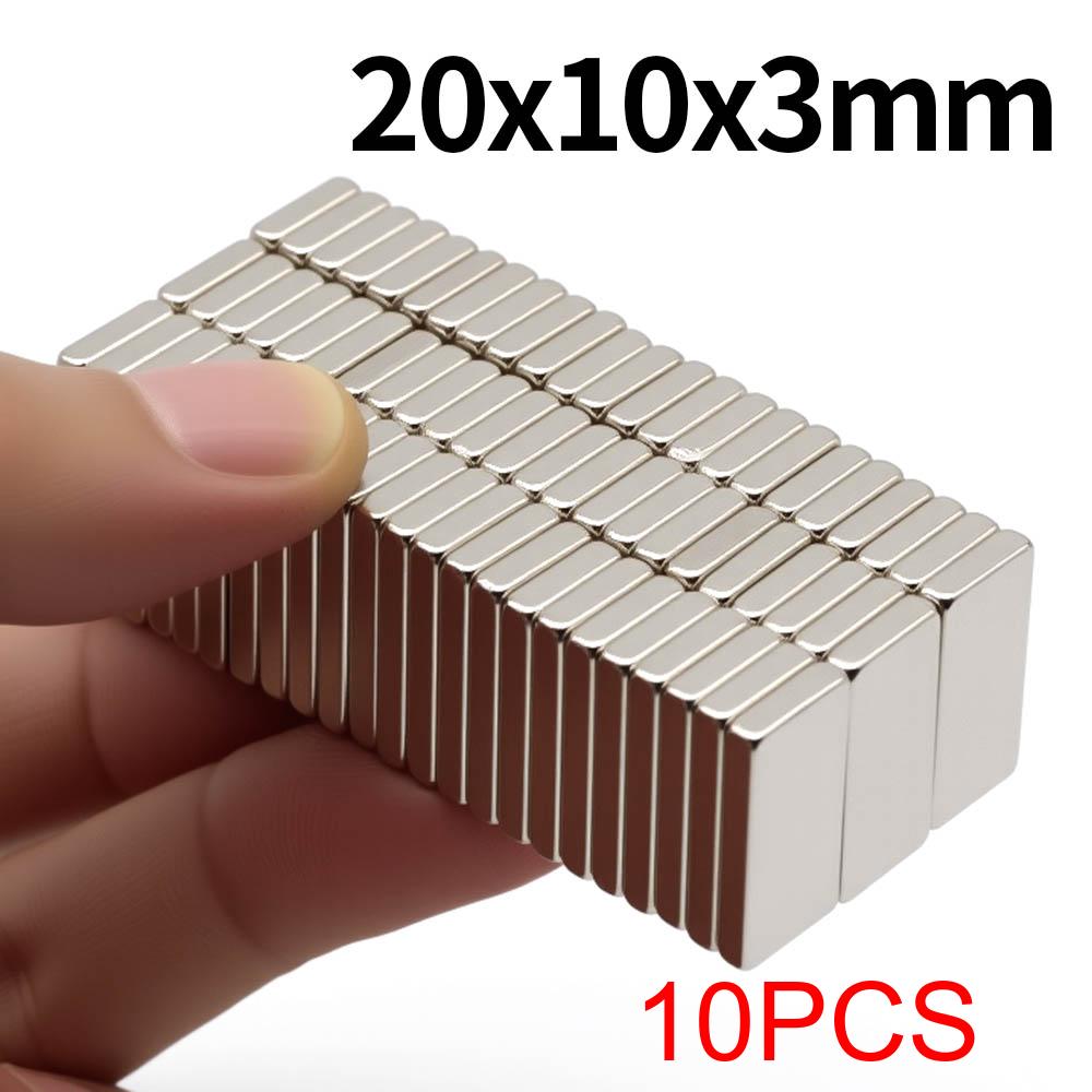 20x10x3mm Super Strong Neodymium Magnet N35 NdfeB Permanent Magnetic Imanes Block Powerful Magnets Refrigerator Magnet