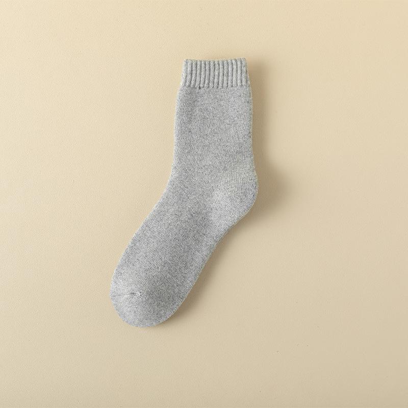 Men's Winter Vintage Thickened and Fleece Warm Wool Mid Calf Socks
