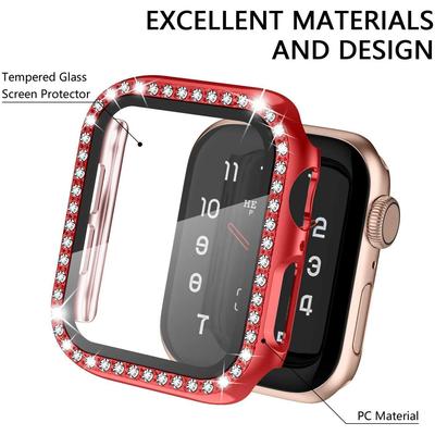 Glas+Hülle Für Apple Watch Serie 9 8 SE 7 6 5 4 3 Stoßfänger Apple Watch Hülle 44mm 40mm 45mm 41mm iWatch 42mm 38mm Zubehör