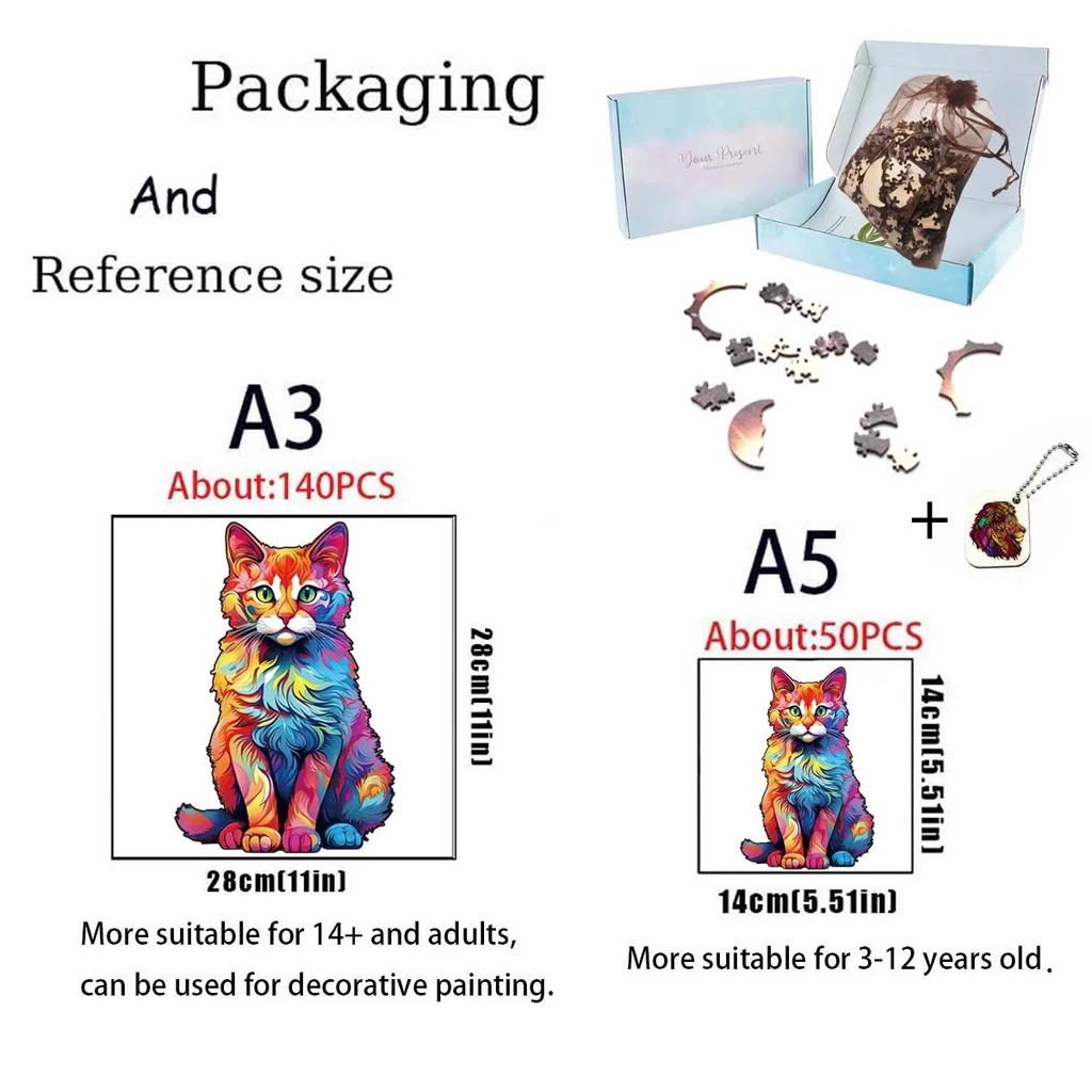 Unique Wooden Animal Jigsaw Puzzles Colorful Turtle 3D Puzzle Gift Fabulous Gift Interactive Toy for Adults Kid Educational