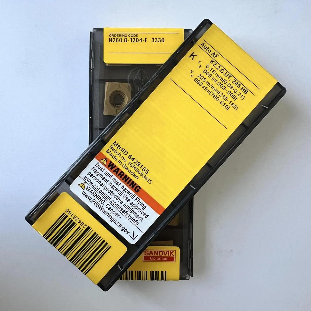 Original Sandvik / N260.8-1204-F 3330 CNC lathe carbide blade 10 PCS