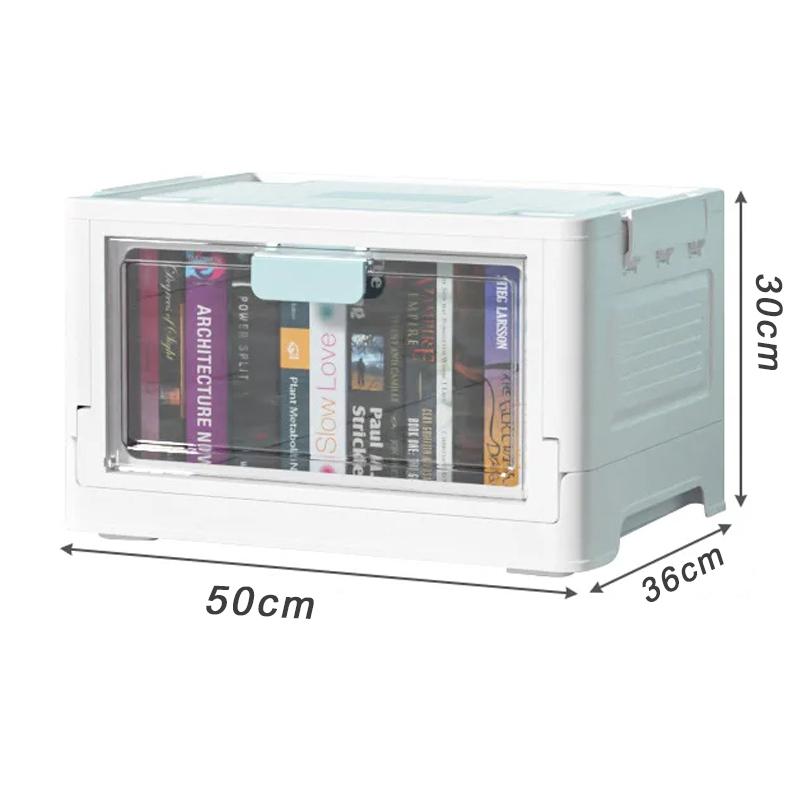 Foldable Storage Box Large Capacity Stackable Sundries Organizer Bedroom Toy Storage Bin Home Sundries Sorting Box Clear Windows