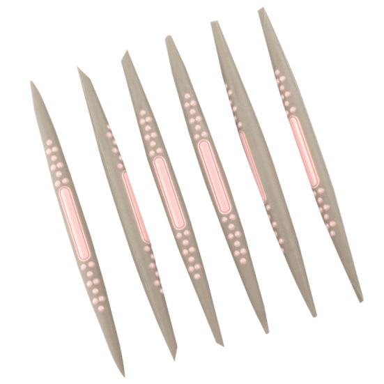 6 ks/sada Fondán Cukr Měkké špičky Tvarovače Dort Květina Modelování Řemeslná hlína Nástroj