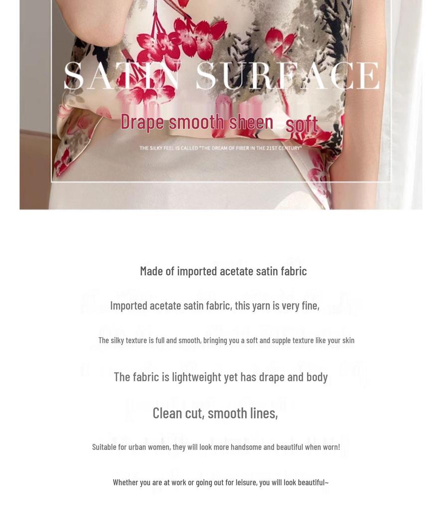 High-Quality Chinese-Style Satin V-Neck Camisole: Women's Sleeveless Summer Top