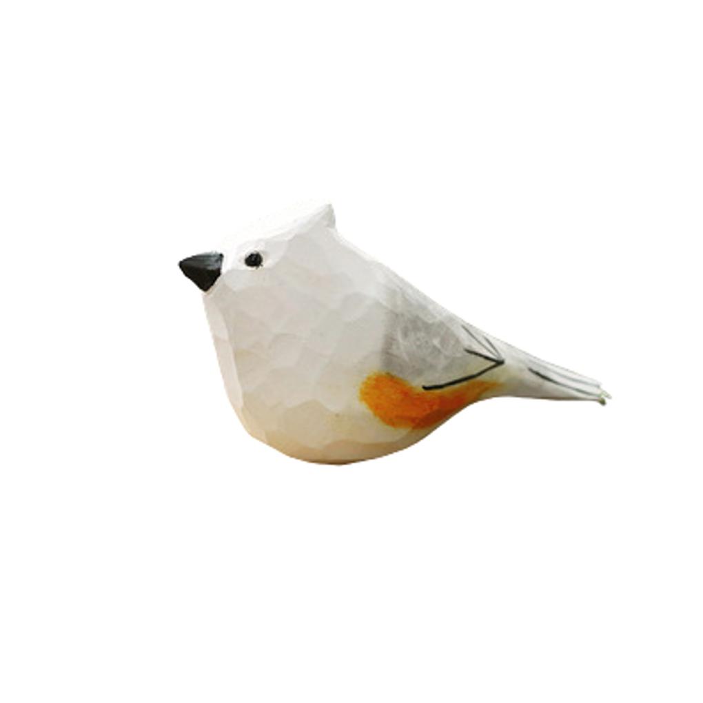 

Wooden Bird Handicraft Miniature Colorful Wood Carving Figurines Decor Art Collection Home Office Living Room Ornaments sparrow