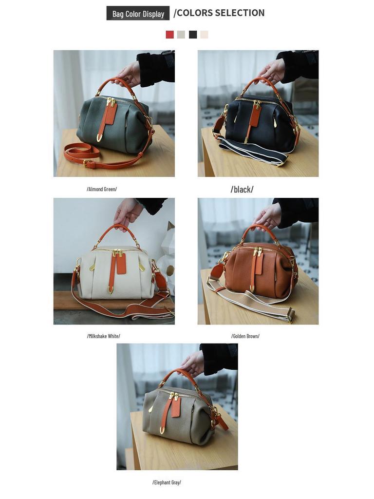 Genuine Leather Women's Versatile Crossbody Handbag