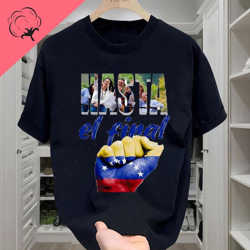Venezuela Flag T Shirt Unisex Short Sleeve Crew Neck Tops Camisa Graphic T Shirts Cotton Casual Clothing Camisetas Ahegao