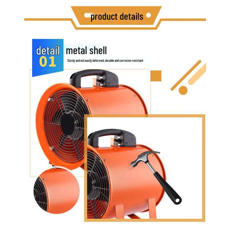 Huafengyi 8-inch Portable Axial Fan with 10m Duct