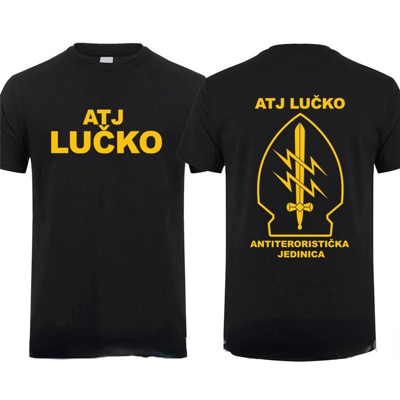 ATJ LUCKO Chorvatská protiteroristická speciální jednotka Síla Tričko Muž Pánské Topy s krátkým rukávem Tričko Léto Ležérní Krátký rukáv