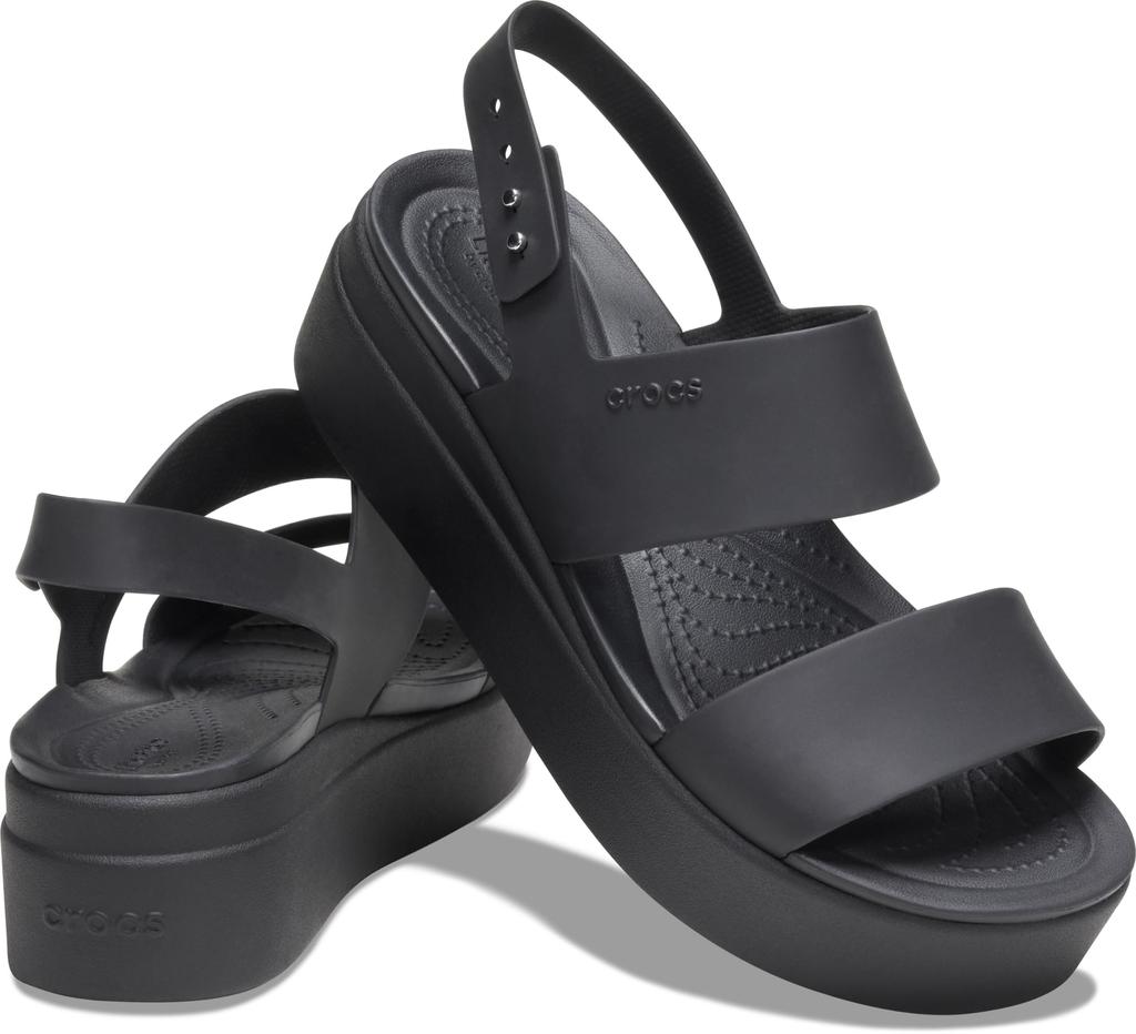 Crocs Brooklyn Row 24 Cm [CROCS] Sandals, Wedge, Women's, Black/Black,
