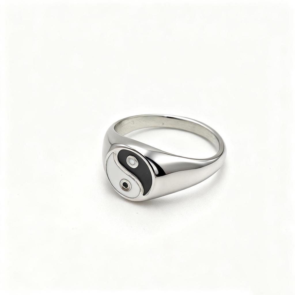 Eastern Bagua Tai Chi Stainless Steel Ring: Niche High-End Titanium Design