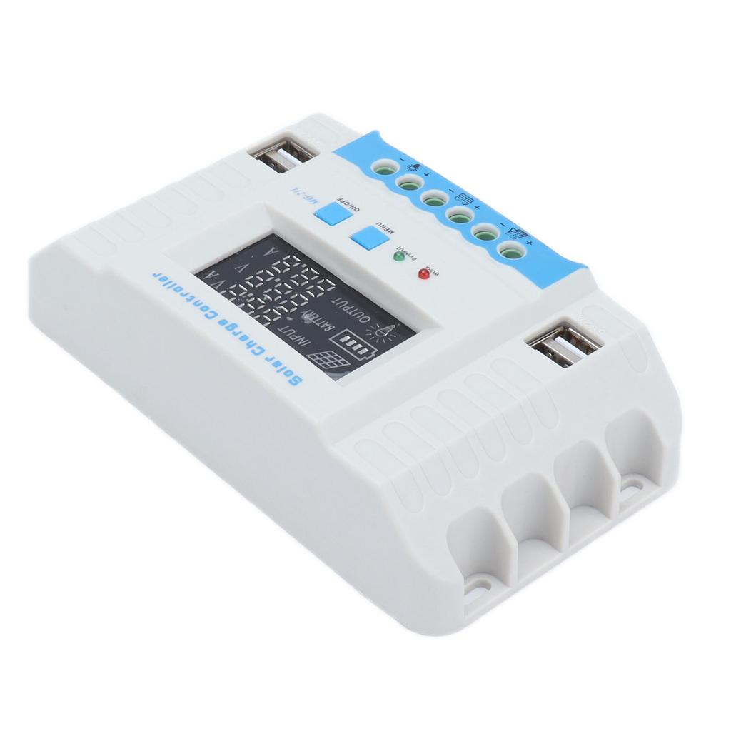 Solar Charge Controller LCD Display Electrical Protection Functions Impact Resistance Panel Regulator30A