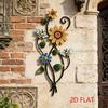 2D Wall Decoration Plate Sweet Flower Garden Decoration Retro Bee Flower Wall Decoration  Home