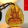 Glazed Pendant: Eight Guardian Deities, Zodiac Birth Buddha, Thousand-Hand Guanyin, Manjushri Bodhisattva Necklace