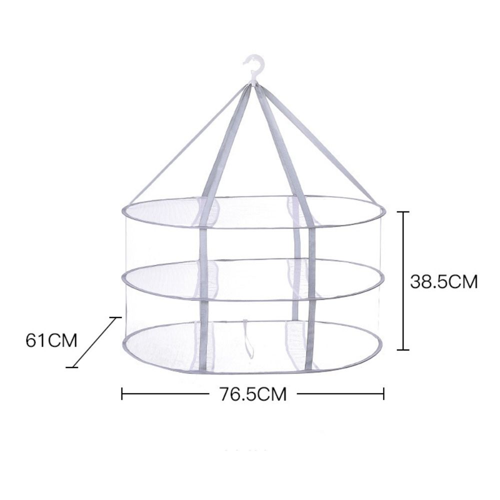 Anti-deformation Clothes Basket Folded Mesh Laundry Basket Clothes Drying Net Rack  Clothes Laundry