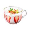 Large Capacity Heat-Resistant Glass Breakfast Mug with Lid and Spoon