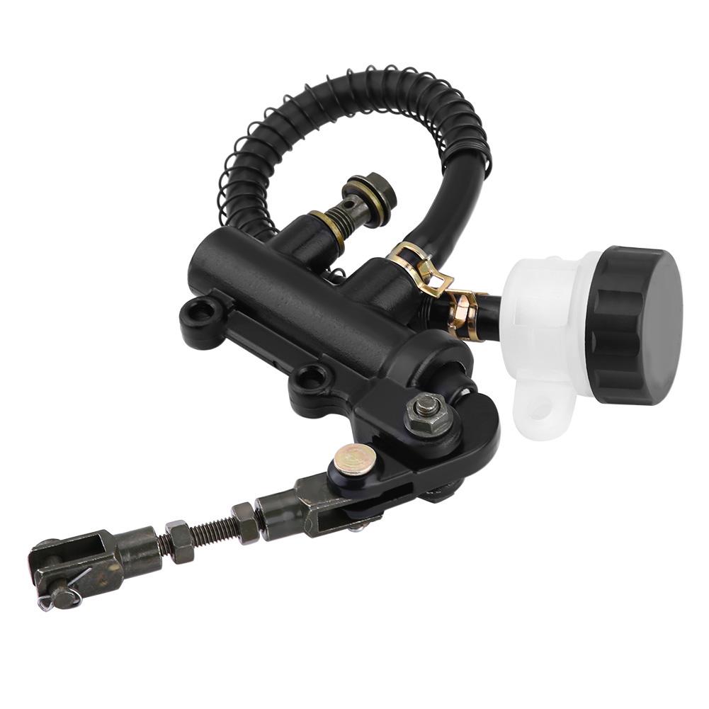 Bremszylinder Pumpe, Faltbarer Hinterrad Fußbremszylinder, Hydraulischer Hauptzylinder Pumpenbehälter für Motorrad, ATV, Dirtbike