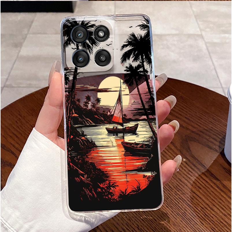 Phone Case For Motorola Moto G Stylus 5G (2025)/Motorola Edge 60 Stylus Soft TPU Clear Viral Painted Casing Shockproof Cover