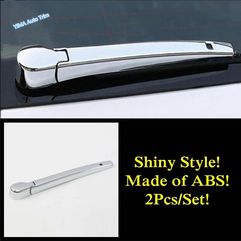 ABS Chrome Car Rear Windshield Window Windscreen Rain Wiper Cover Trim Frame Fit For Volkswagen T-Roc 2018 - 2025 Accessories